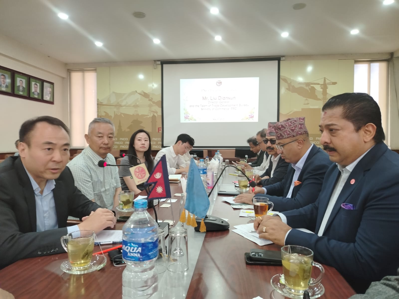 नेपाल–चीन व्यापार र लगानी अभिवृद्धिका लागि चीनका प्रतिनिधीसंग छलफल